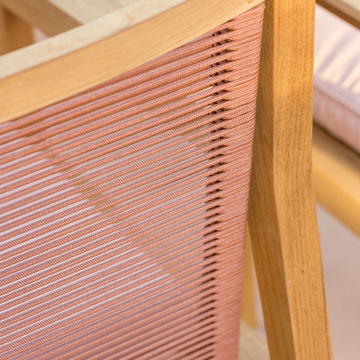 Agate Teak and Rope 4pc Seating Set