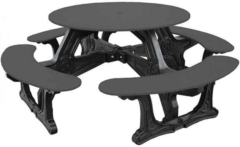 Cantina Round Table – Durable Outdoor Seating for 8