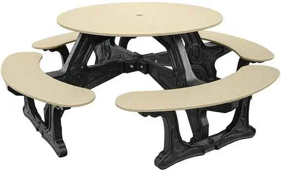 Cantina Round Table – Durable Outdoor Seating for 8