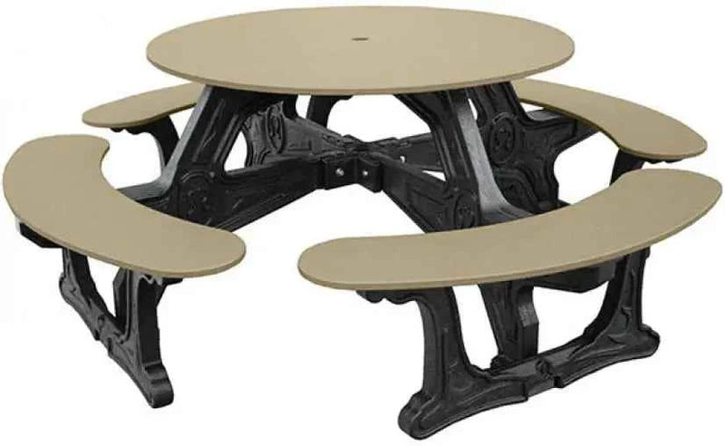 Cantina Round Table – Durable Outdoor Seating for 8