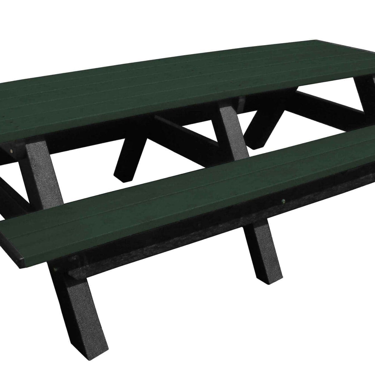 Deluxe 8′ Recycled Plastic Picnic Table – Eco-Friendly Outdoor Seating - Patio Elegance