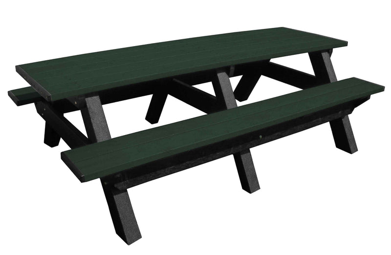 Deluxe 8′ Recycled Plastic Picnic Table – Eco-Friendly Outdoor Seating - Patio Elegance