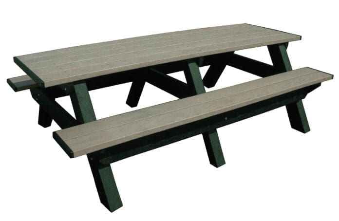 Deluxe 8′ Recycled Plastic Picnic Table – Eco-Friendly Outdoor Seating