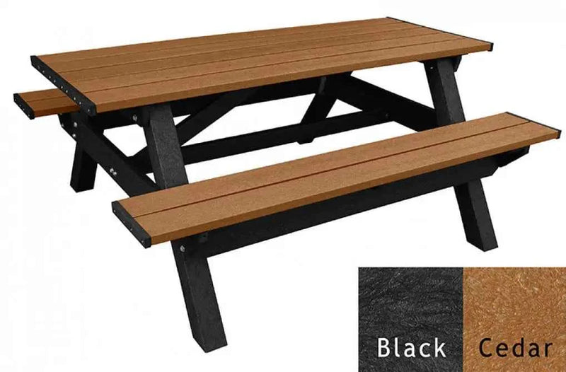 Deluxe 6′ Picnic Table – Durable Recycled Plastic Outdoor Seating