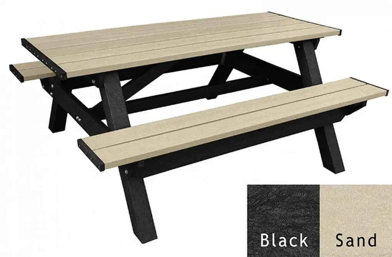 Deluxe 6′ Picnic Table – Durable Recycled Plastic Outdoor Seating