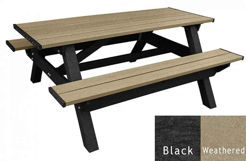 Deluxe 6′ Picnic Table – Durable Recycled Plastic Outdoor Seating