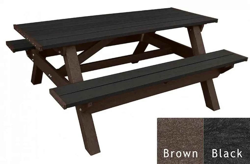 Deluxe 6′ Picnic Table – Durable Recycled Plastic Outdoor Seating