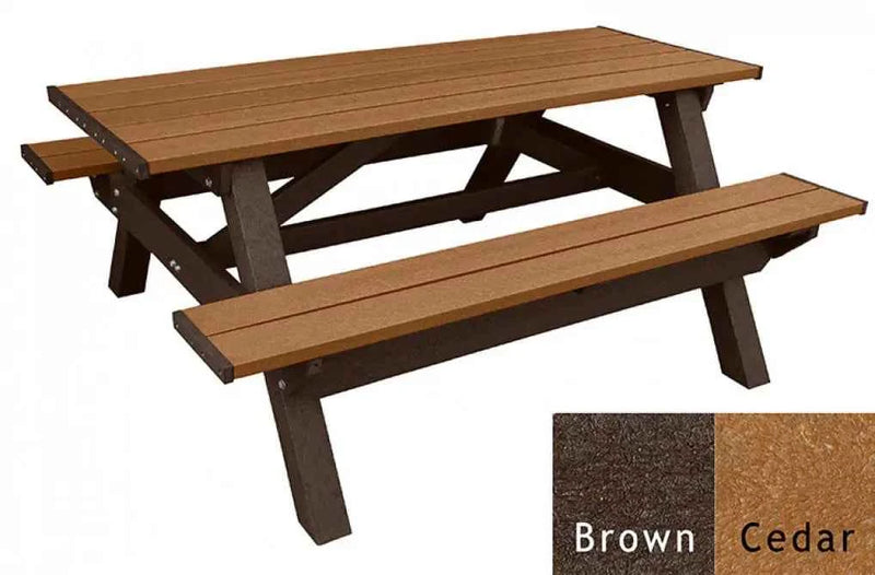 Deluxe 6′ Picnic Table – Durable Recycled Plastic Outdoor Seating