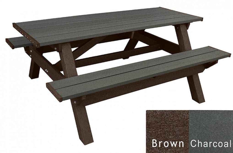 Deluxe 6′ Picnic Table – Durable Recycled Plastic Outdoor Seating