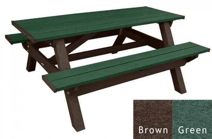 Deluxe 6′ Picnic Table – Durable Recycled Plastic Outdoor Seating