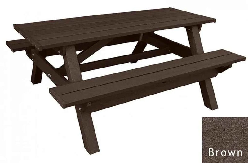 Deluxe 6′ Picnic Table – Durable Recycled Plastic Outdoor Seating