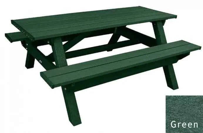 Deluxe 6′ Picnic Table – Durable Recycled Plastic Outdoor Seating