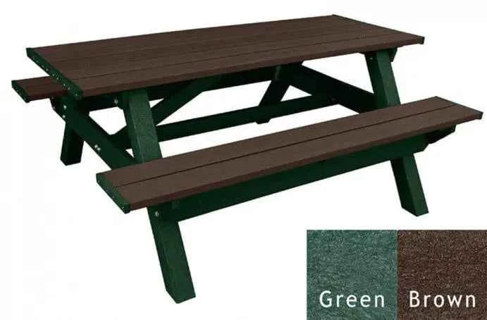 Deluxe 6′ Picnic Table – Durable Recycled Plastic Outdoor Seating