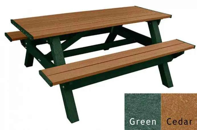 Deluxe 6′ Picnic Table – Durable Recycled Plastic Outdoor Seating