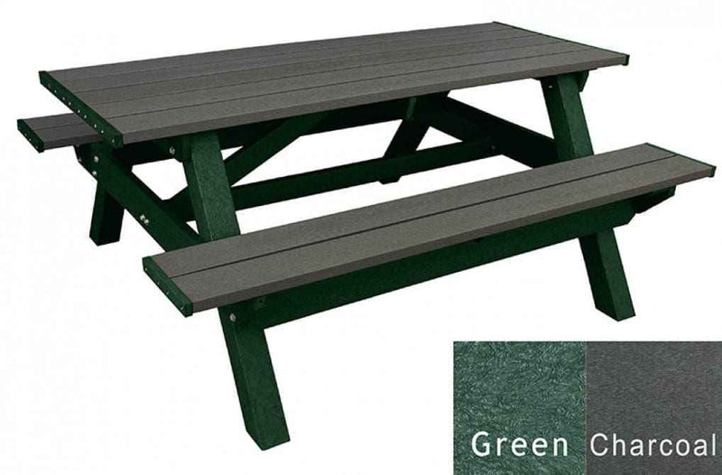 Deluxe 6′ Picnic Table – Durable Recycled Plastic Outdoor Seating