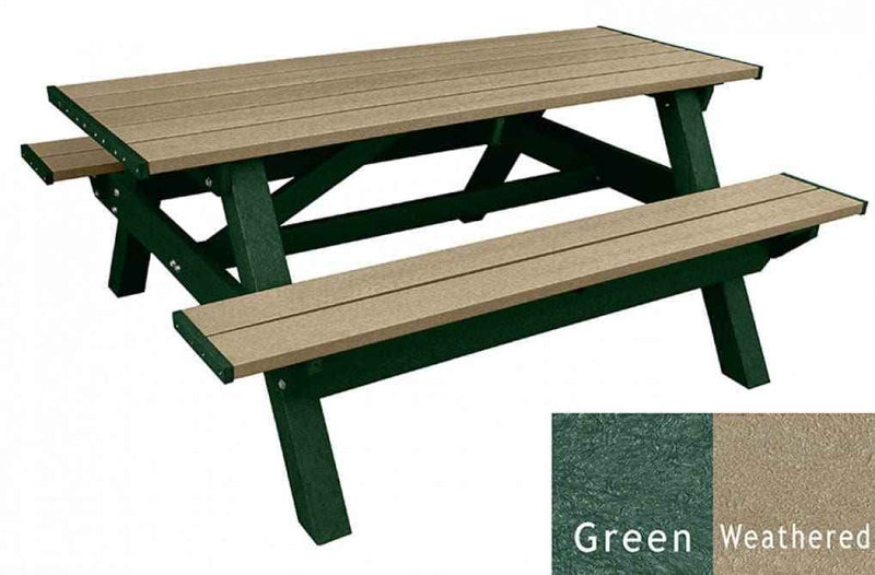 Deluxe 6′ Picnic Table – Durable Recycled Plastic Outdoor Seating