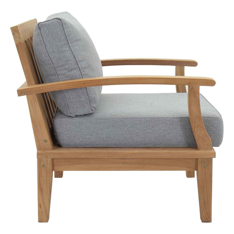 Patio Elegance Marina 10-Piece Outdoor Teak Patio Set – Grey Cushions