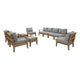 Marina 10-Piece Teak Outdoor Patio Set – Grey Finish by Patio Elegance