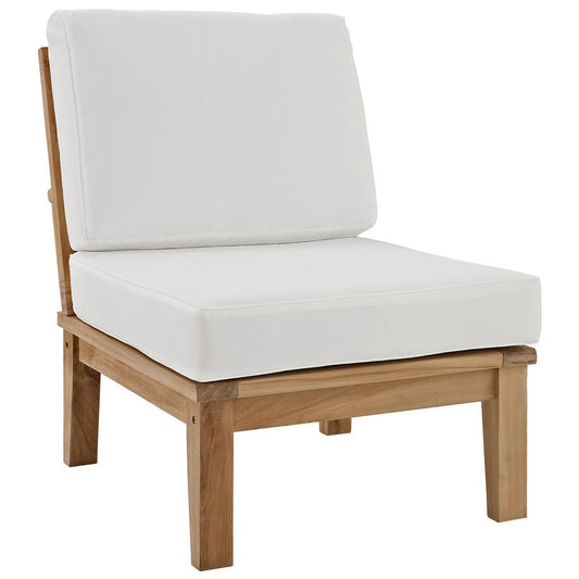 Modway Marina 10-Piece Outdoor Teak Patio Set – White Cushions by Patio Elegance