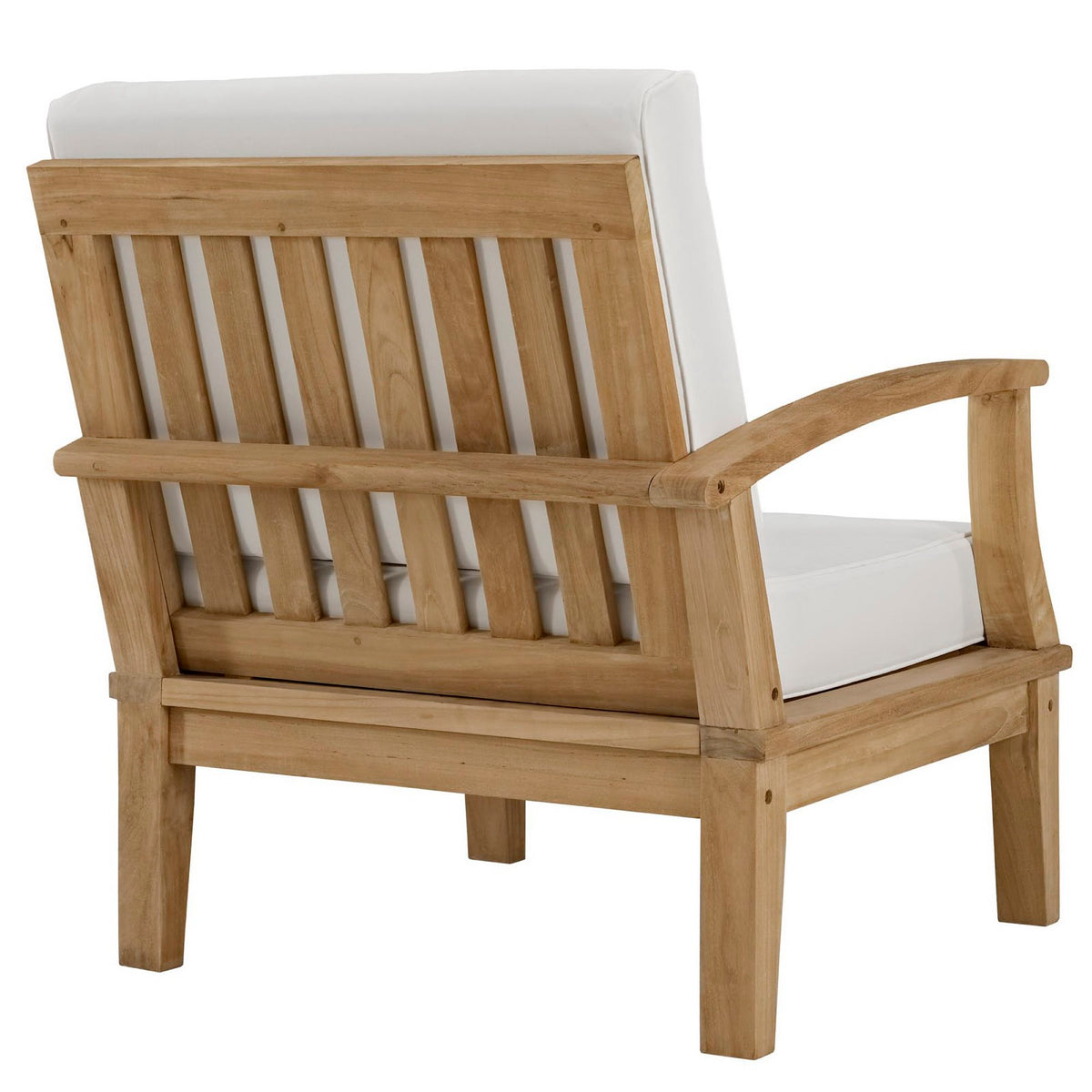 Modway Marina 10-Piece Outdoor Teak Patio Set – White Cushions by Patio Elegance