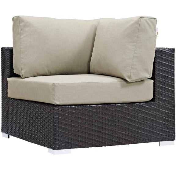 Patio Elegance Convene 10-Piece Outdoor Sectional Lounge Set by Modway
