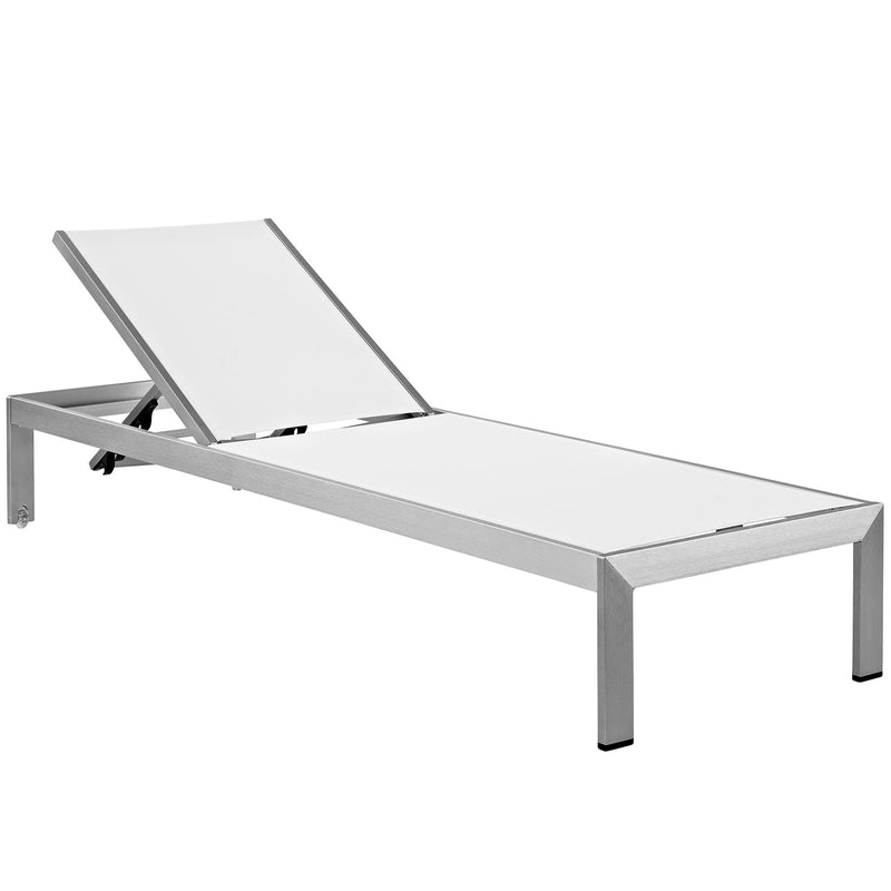 Modway Shore Outdoor Patio Aluminum Chaise Lounge – Set of 6 - Patio Elegance