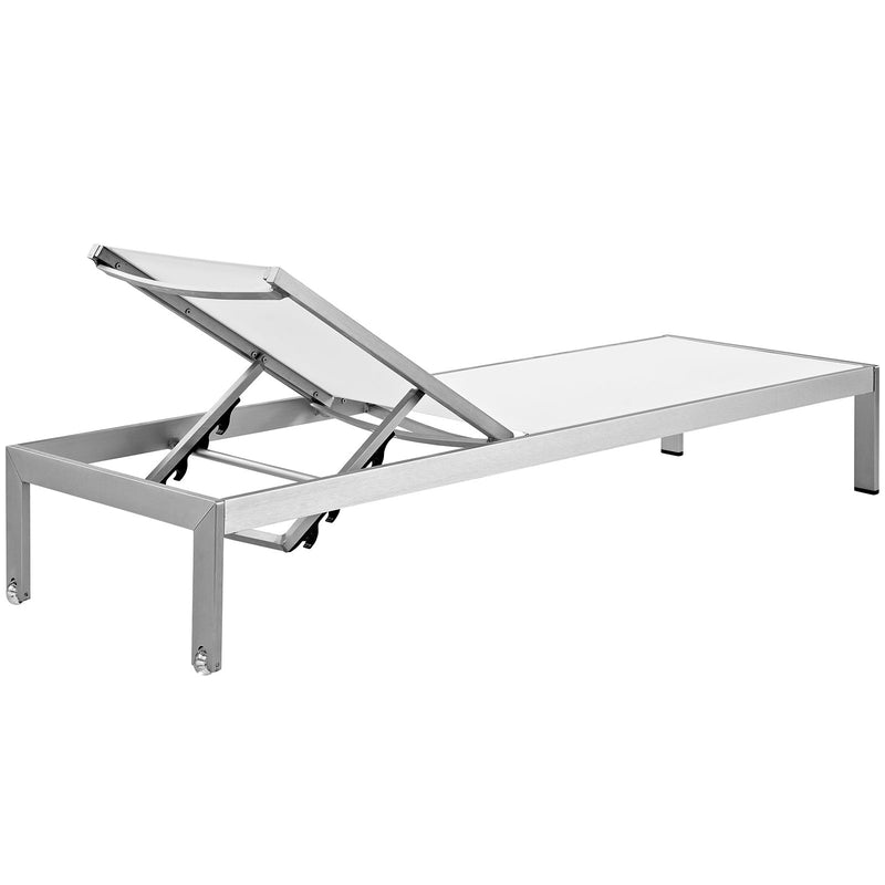 Modway Shore Outdoor Patio Aluminum Chaise Lounge – Set of 6 - Patio Elegance