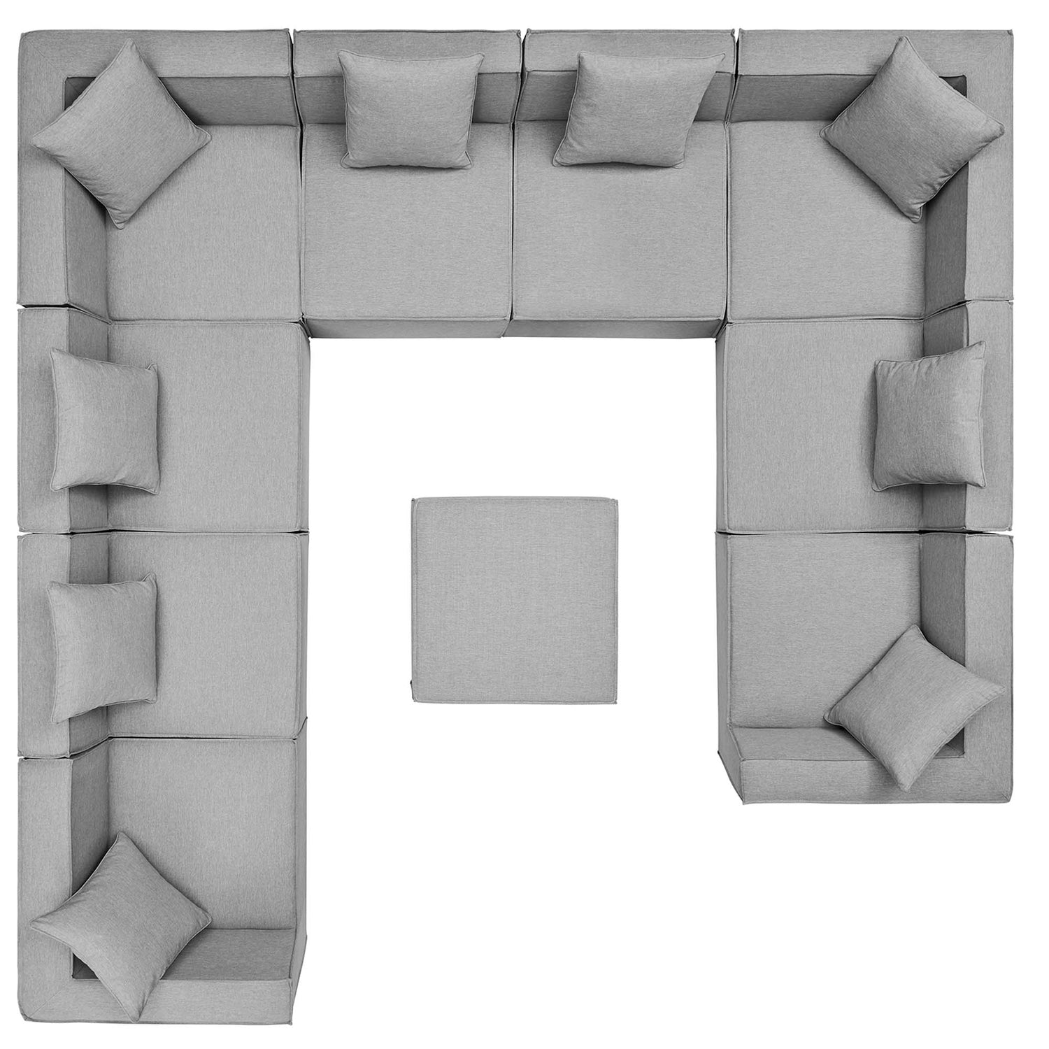 Saybrook 10-Piece Outdoor Patio Sectional Sofa – Grey by Patio Elegance