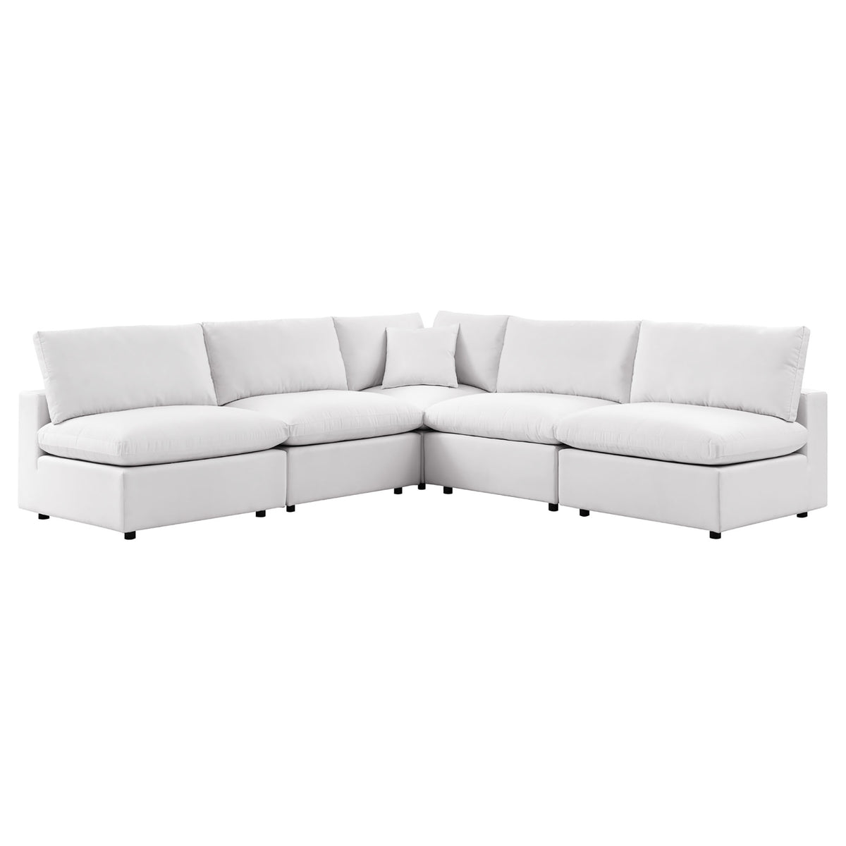 Patio Elegance Commix 5-Piece Outdoor Sectional Sofa Set by Modway