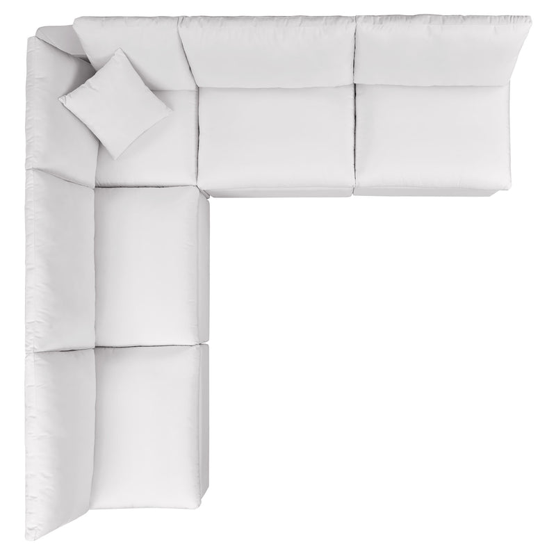 Patio Elegance Commix 5-Piece Outdoor Sectional Sofa Set by Modway - Patio Elegance