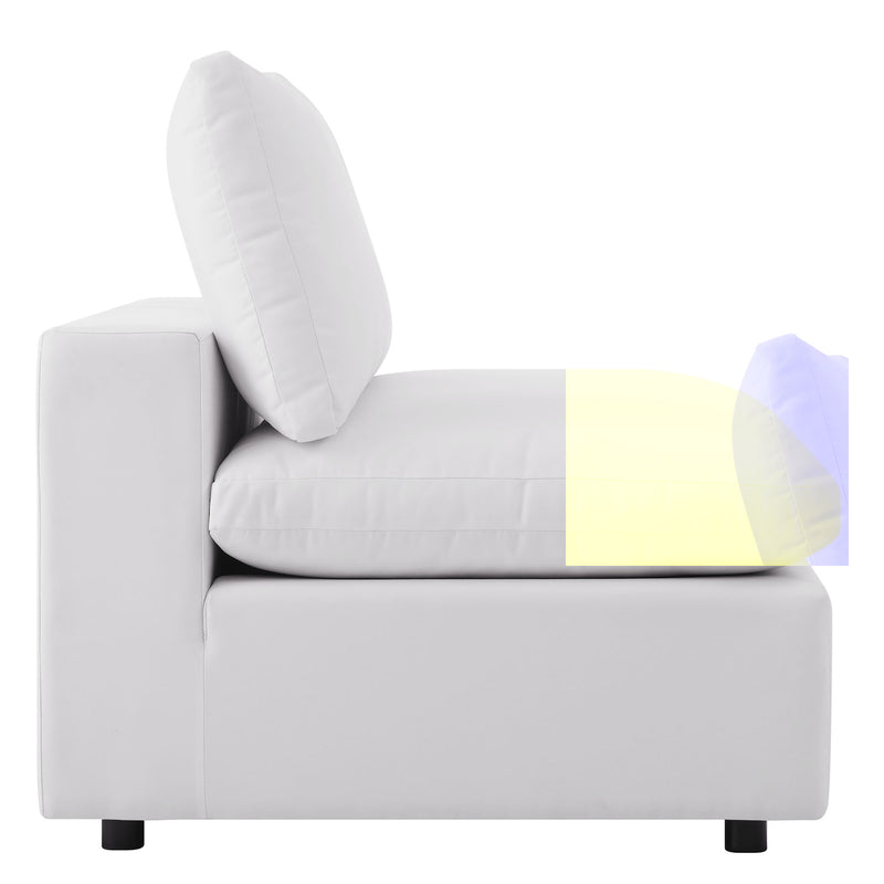 Patio Elegance Commix 5-Piece Outdoor Sectional Sofa Set by Modway - Patio Elegance