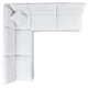 Commix 5-Piece Outdoor Sectional Sofa – Sunbrella® White Collection Exclusively at Patio Elegance