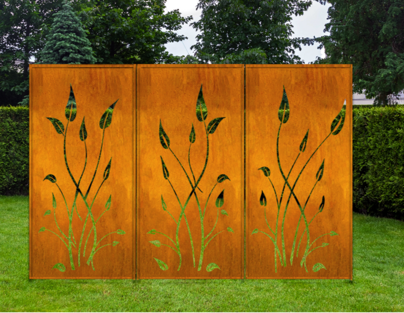 Outdoor Metal Privacy Screen Panels 24" x 60" & 24" x 72" – Heavy-Duty Steel for Patio & Fence
