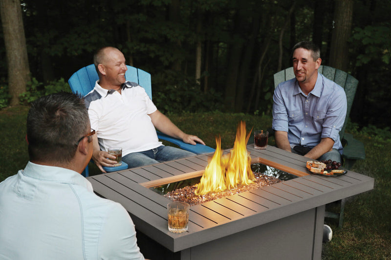Patio Elegance Hamptons Rectangle Patioflame® Table – Fire Table - Patio Elegance