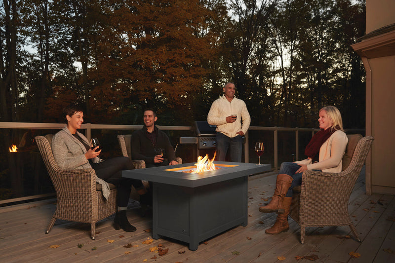 Patio Elegance Hamptons Rectangle Patioflame® Table – Fire Table - Patio Elegance