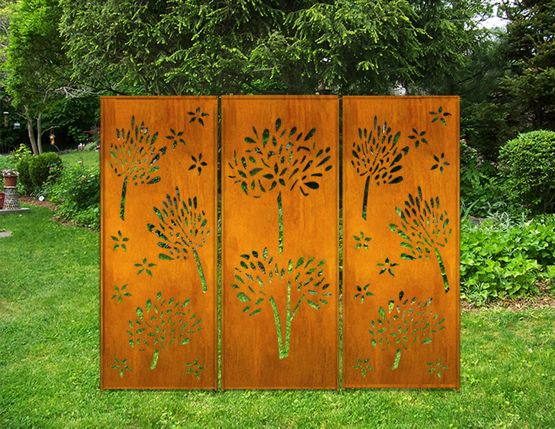 Outdoor Metal Privacy Screen Panels (60” & 72”) | Heavy-Duty Steel for Patio & Fence
