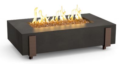 AFD Iron Saddle Firetable in Black Lava Finish with FyreStarter Ignition System, LP - 580BA11H7PC