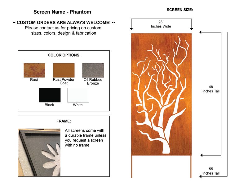 Outdoor Metal Panels (60” & 72”) – Heavy-Duty Steel for Patio, Fence & Backyard Privacy