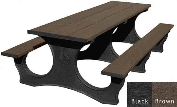 Polly Tuff Easy Access 8 Ft Picnic Table – Durable, ADA-Friendly Outdoor Seating