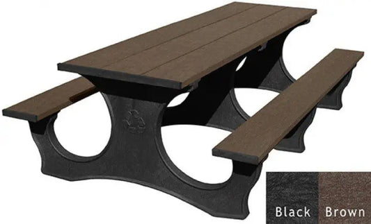 Polly Tuff Easy Access 8 Ft Picnic Table – Durable, ADA-Friendly Outdoor Seating