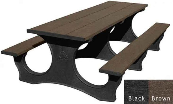 Polly Tuff Easy Access 8 Ft Picnic Table – Durable, ADA-Friendly Outdoor Seating
