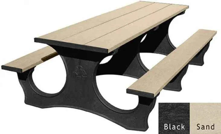 Polly Tuff Easy Access 8 Ft Picnic Table – Durable, ADA-Friendly Outdoor Seating