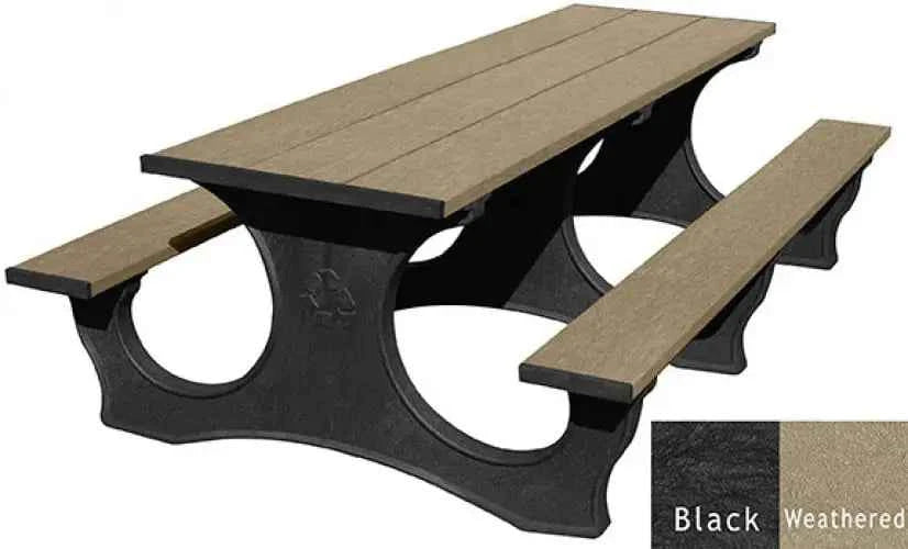 Polly Tuff Easy Access 8 Ft Picnic Table – Durable, ADA-Friendly Outdoor Seating