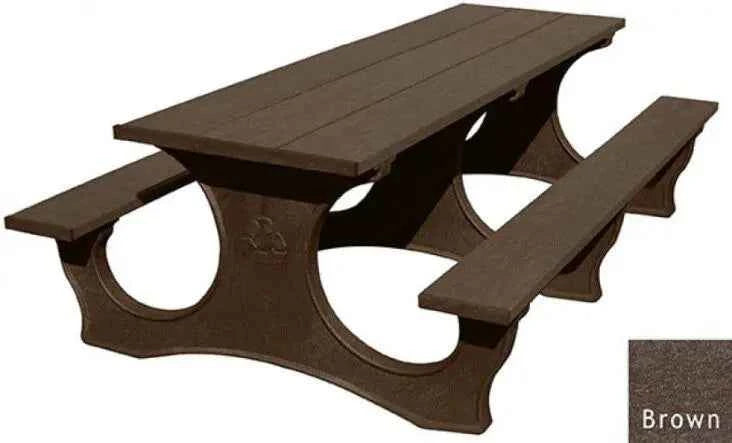 Polly Tuff Easy Access 8 Ft Picnic Table – Durable, ADA-Friendly Outdoor Seating