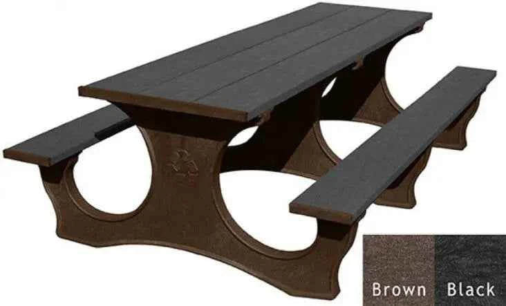 Polly Tuff Easy Access 8 Ft Picnic Table – Durable, ADA-Friendly Outdoor Seating