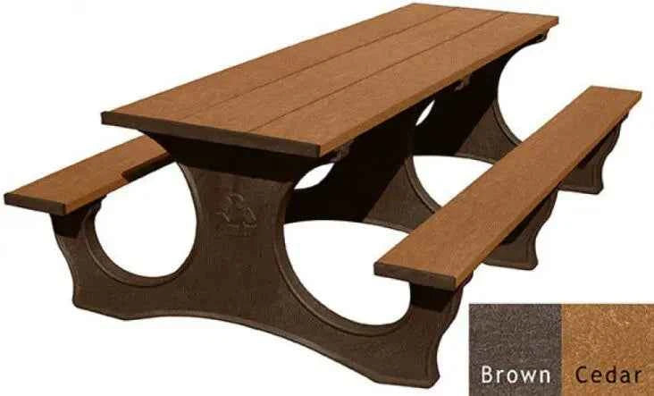 Polly Tuff Easy Access 8 Ft Picnic Table – Durable, ADA-Friendly Outdoor Seating