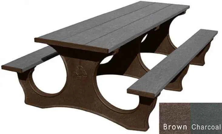 Polly Tuff Easy Access 8 Ft Picnic Table – Durable, ADA-Friendly Outdoor Seating