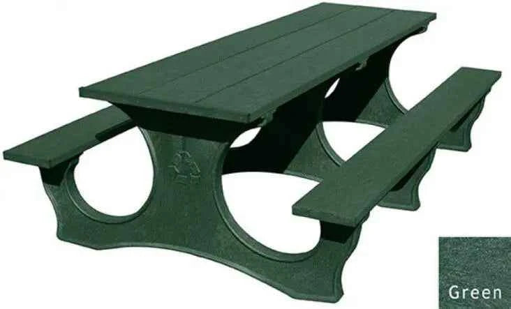 Polly Tuff Easy Access 8 Ft Picnic Table – Durable, ADA-Friendly Outdoor Seating
