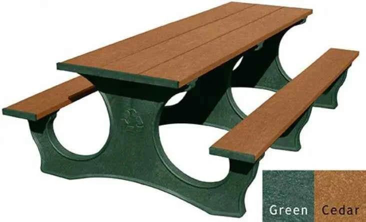 Polly Tuff Easy Access 8 Ft Picnic Table – Durable, ADA-Friendly Outdoor Seating