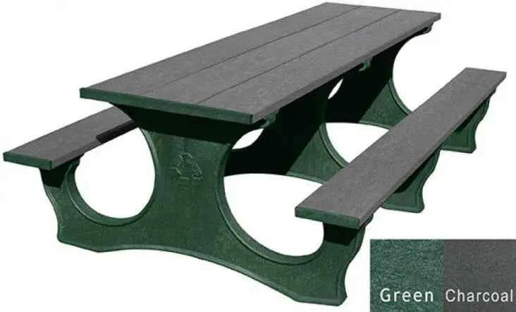 Polly Tuff Easy Access 8 Ft Picnic Table – Durable, ADA-Friendly Outdoor Seating